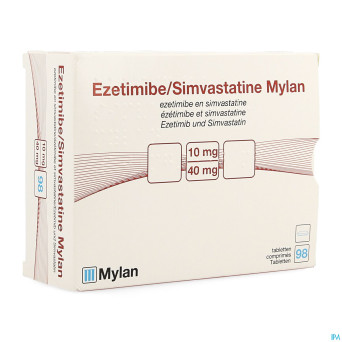 Ezetimibe simvastatine viatris 10mg/40mg comp 98