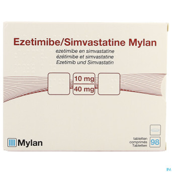 Ezetimibe simvastatine viatris 10mg/40mg comp 98