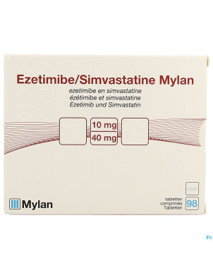 Ezetimibe simvastatine viatris 10mg/40mg comp 98