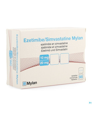 Ezetimibe simvastatine viatris 10mg/20mg comp 98