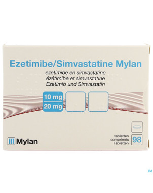 Ezetimibe simvastatine viatris 10mg/20mg comp 98