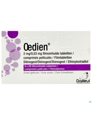 Oedien 2mg/0,03mg comp pell  6 x 28