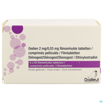 Oedien 2mg/0,03mg comp pell  6 x 28