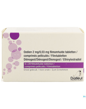 Oedien 2mg/0,03mg comp pell  6 x 28