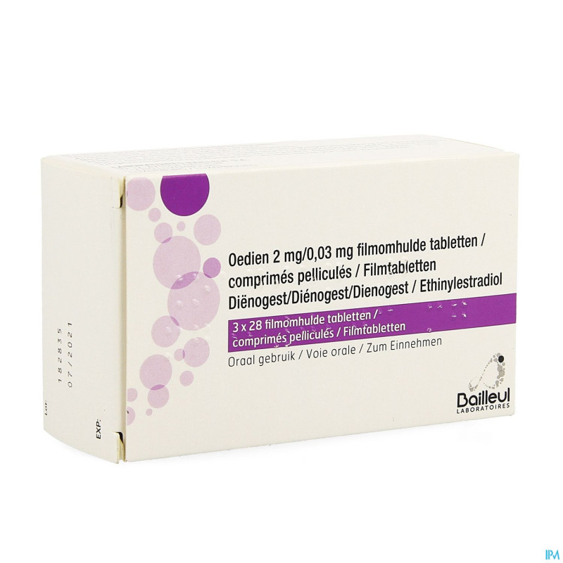 Oedien 2mg/0,03mg comp pell  3 x 28