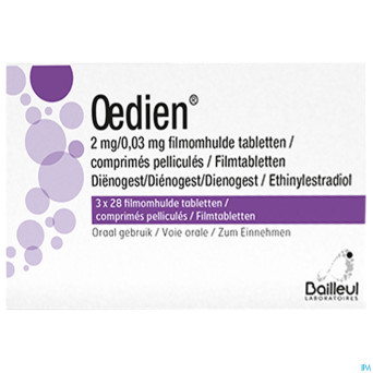 Oedien 2mg/0,03mg comp pell  3 x 28