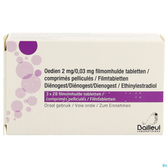 Oedien 2mg/0,03mg comp pell  3 x 28
