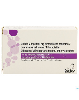 Oedien 2mg/0,03mg comp pell  3 x 28
