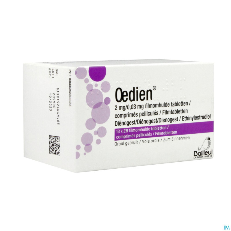 Oedien 2mg/0,03mg comp pell 13 x 28