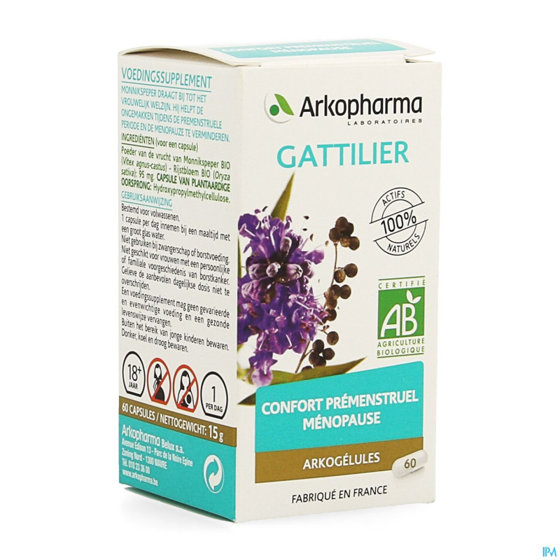 Arkogelules gattilier bio   caps 60