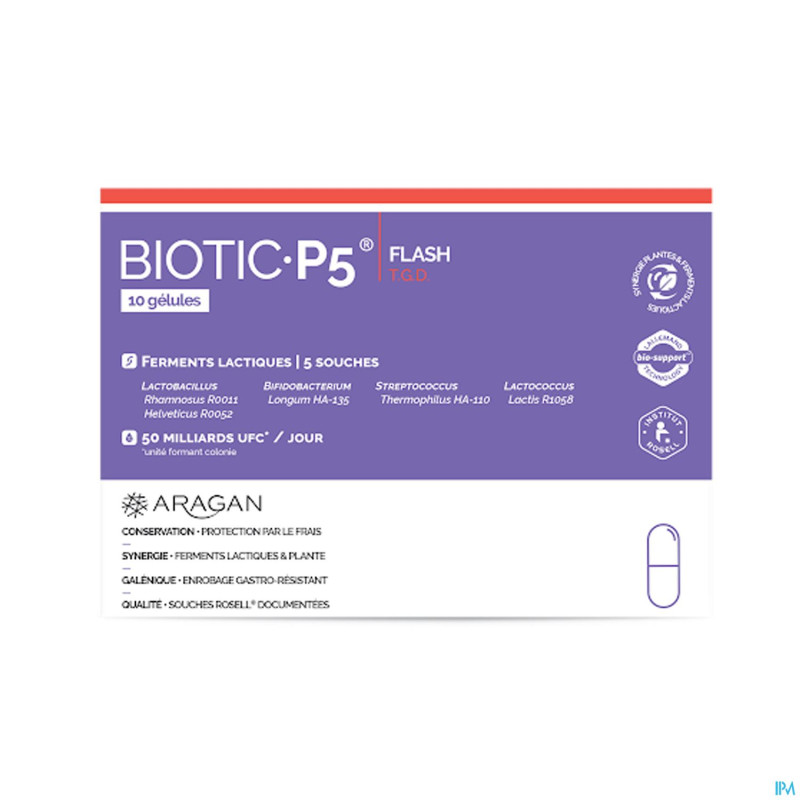 Aragan biotic p5 flash tgd caps  10
