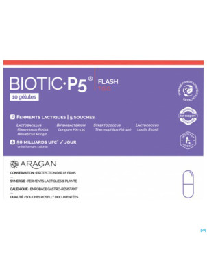 Aragan biotic p5 flash tgd caps  10