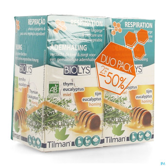 Biolys thym-eucalyptus-miel bio duo tea-bags 2x20