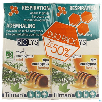 Biolys thym-eucalyptus-miel bio duo tea-bags 2x20