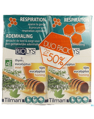 Biolys thym-eucalyptus-miel bio duo tea-bags 2x20