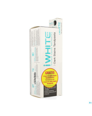 Iwhite dark stains dentifrice + brosse dents grat.