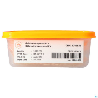 Gelules transp. 4 1000 magis