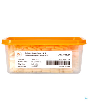Gelules opaques 2 1000 magis