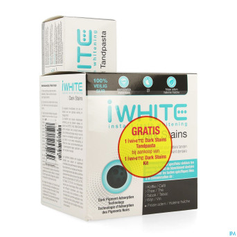 Iwhite dark stains kit + dentifrice 75ml   gratuit