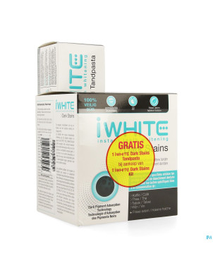 Iwhite dark stains kit + dentifrice 75ml   gratuit