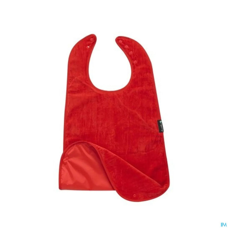 Grand bavoir eponge l rouge