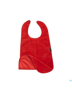 Grand bavoir eponge l rouge