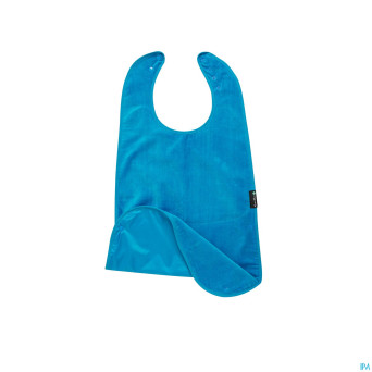 Grand bavoir en eponge l bleu clair