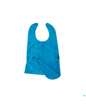 Grand bavoir en eponge l bleu clair