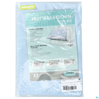 Bavoir eponge xl bleu clair