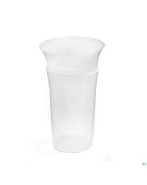 Gobelet dysphagie 200ml blanc-transparent adhome