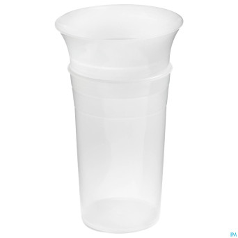 Gobelet dysphagie 200ml blanc-transparent adhome