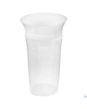 Gobelet dysphagie 200ml blanc-transparent adhome