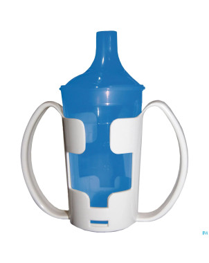 Gobelet+porte-gobelet+2 becs 250ml bleu adhome
