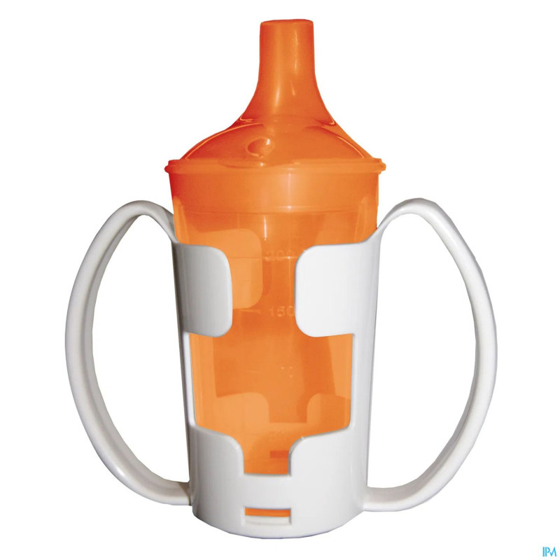 Gobelet+porte-gobelet+2 becs 250ml orange adhome