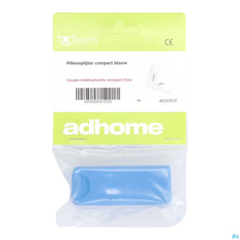 Coupe-medicaments compact bleu