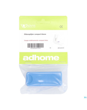 Coupe-medicaments compact bleu