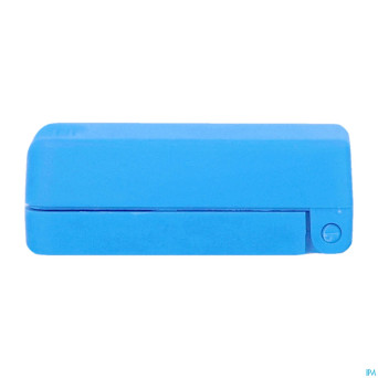 Coupe-medicaments compact bleu