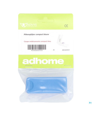 Coupe-medicaments compact bleu