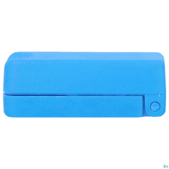 Coupe-medicaments compact bleu