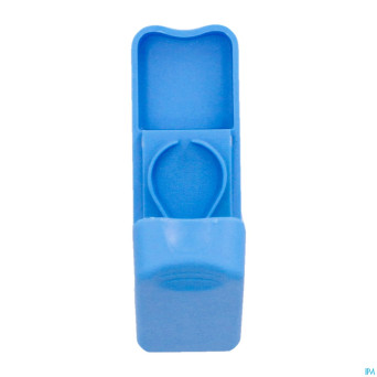 Coupe-medicaments compact bleu