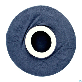 Coussin forme bouee visco housse 45cm bleu