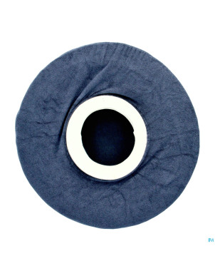 Coussin forme bouee visco housse 45cm bleu