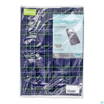 Bavoir carreaux xl bleu/vert adhome