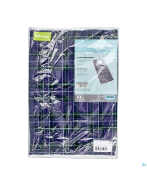 Bavoir carreaux xl bleu/vert adhome