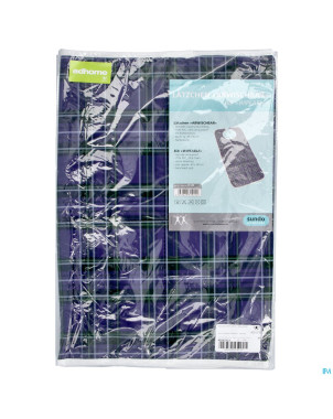 Bavoir carreaux xl bleu/vert adhome