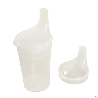 Gobelet set 2 becs long 250ml blanc adhome