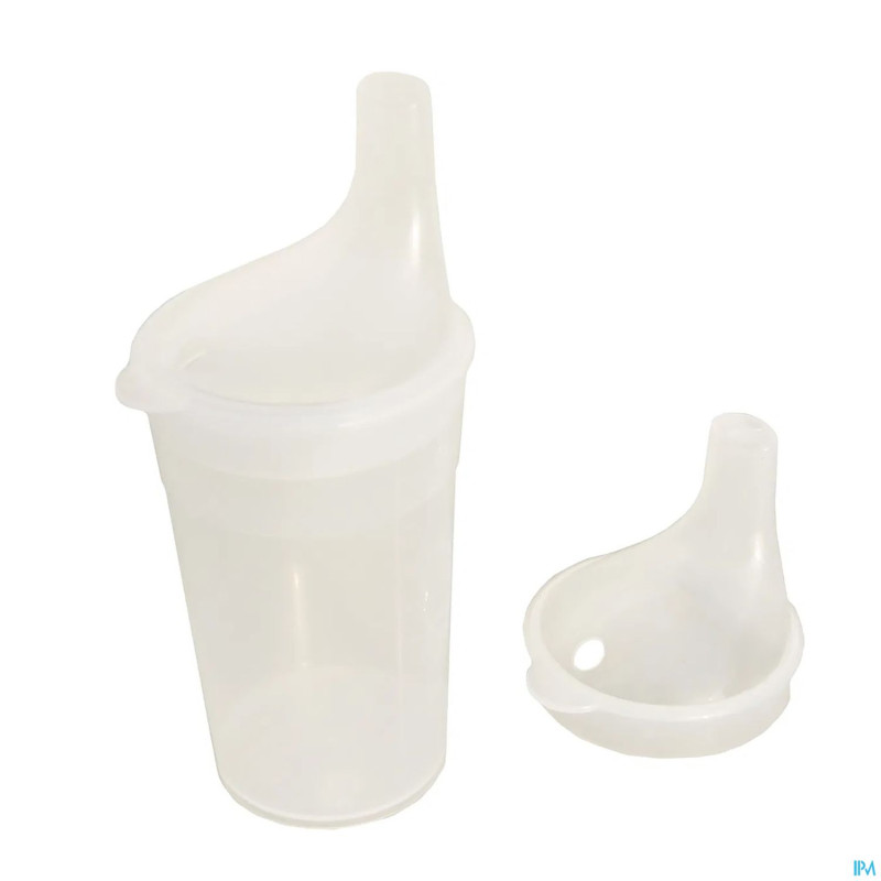 Gobelet set 2 becs long 250ml blanc adhome