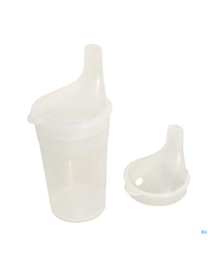 Gobelet set 2 becs long 250ml blanc adhome