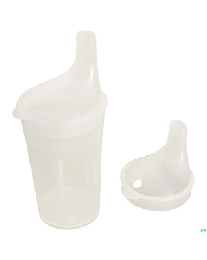 Gobelet set 2 becs long 250ml blanc adhome