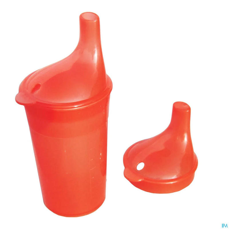 Gobelet set 2 becs long 250ml rouge adhome
